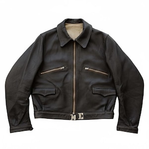 French Cyclist Jacket Leather - Etsy