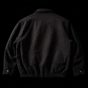 Chaqueta bomber de sarga de algodón japonesa vintage con cierre de botón – Prenda de abrigo bomber utilitaria imagen 3