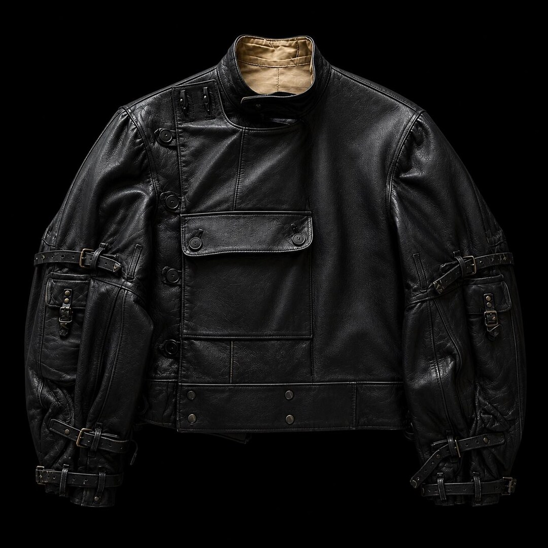 Vintage 1950s Swedish Military Motorcycle Jacket – Asymmetrical