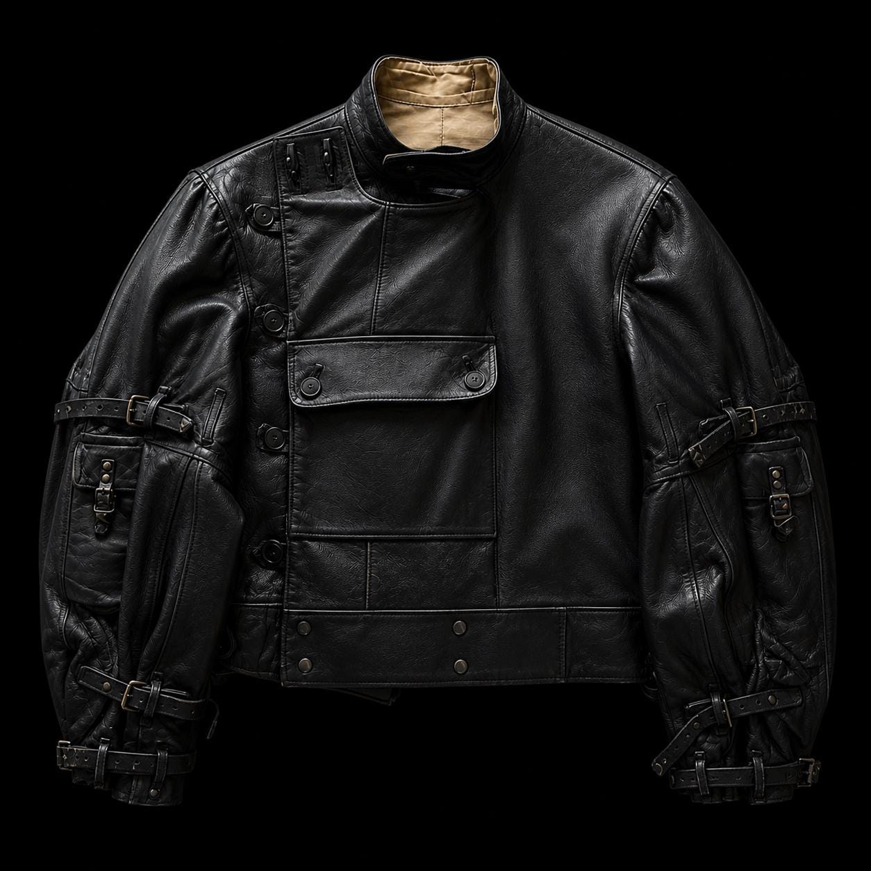Vintage 1950s Swedish Military Motorcycle Jacket – Asymmetrical