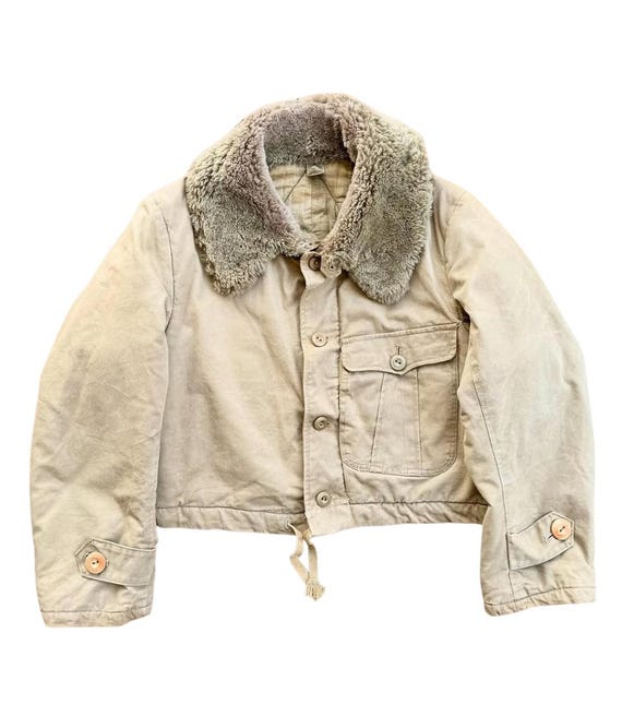 Vintage 1940s WWII Japanese Army Winter Tanker Jacket – Khaki