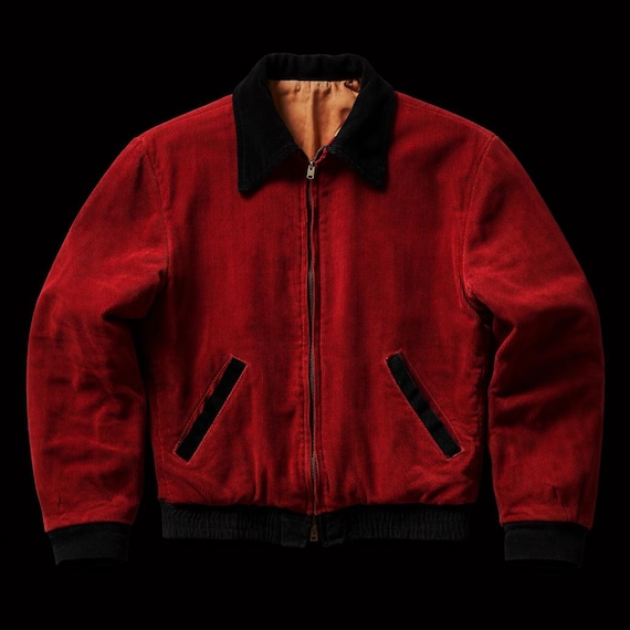 50sスタイル ギャバジン ボレロジャケット S M L XLサイズ Vintage 1950s Scarlet Red Harrington Corduroy Jacket – Retro
