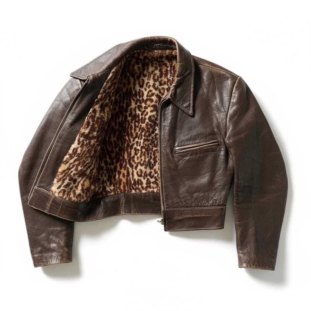 Vintage Mod Leather Jacket Xs - Etsy