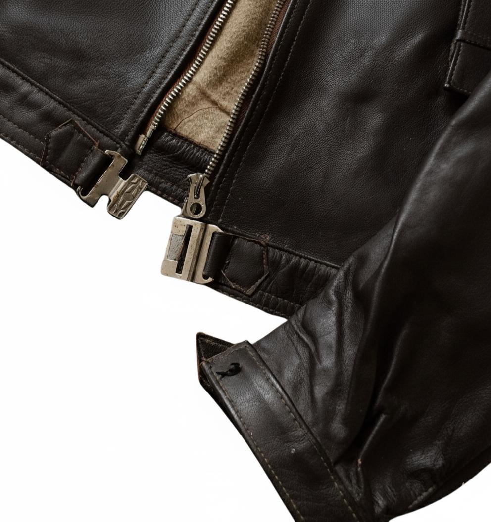 40's WWⅡ French CJF LeatherCyclistJacket 40's] WWⅡ French CJF