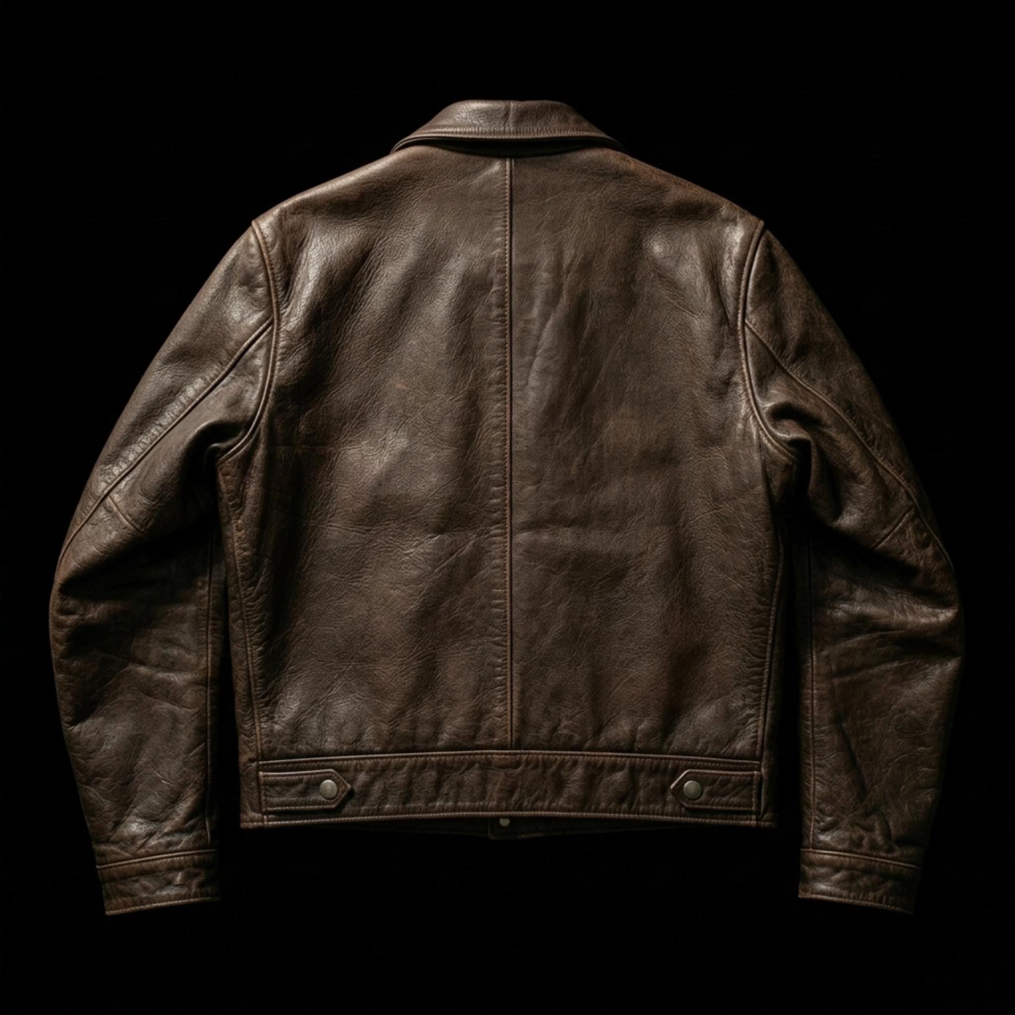 Vintage 1940s Cropped French Cyclist Leather Jacket – Blouson Cuir