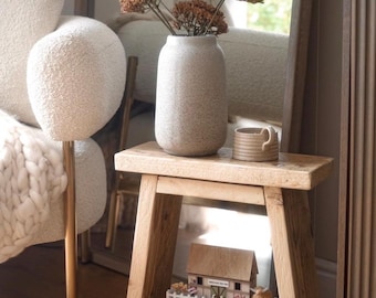 Handmade Reclaimed Wood Side Table UK – Rustic Solid Wood Furniture