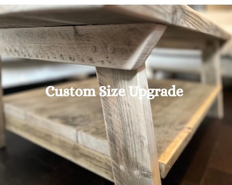 Custom Size Upgrade for Handmade Wood Furniture
