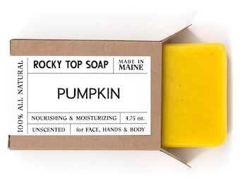 Pumpkin Soap - Dry Skin Soap, All Natural Soap, Homemade Soap, Cold Process Soap, Vegan Soap, Unscented Soap