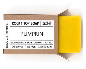 Pumpkin Soap - Dry Skin Soap, All Natural Soap, Homemade Soap, Cold Process Soap, Vegan Soap, Unscented Soap