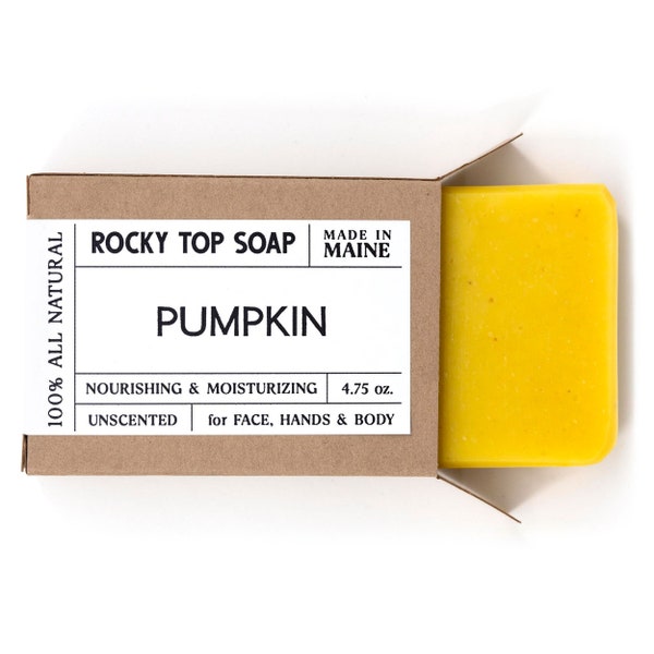 Pumpkin Soap - Dry Skin Soap, All Natural Soap, Homemade Soap, Cold Process Soap, Vegan Soap, Unscented Soap