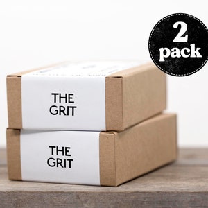 The Grit Scrub Soap, Exfoliating Soap Bar, Hand Soap, Cold Process Soap, Vegan Soap, Mens Soap, Unscented Soap 2-Pack