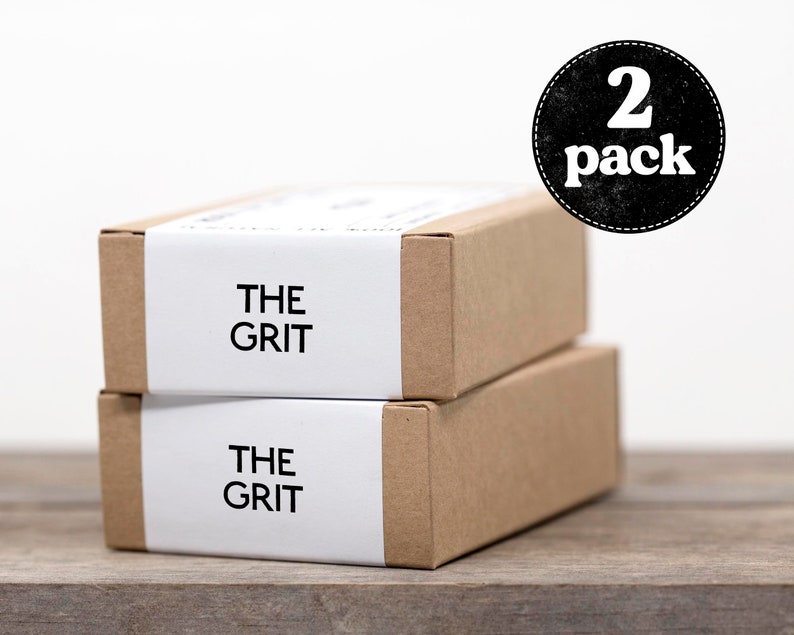 The Grit Scrub Soap, Exfoliating Soap Bar, Hand Soap, Cold Process Soap, Vegan Soap, Mens Soap, Unscented Soap 2-Pack