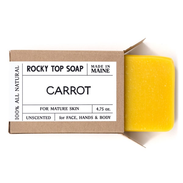 Carrot Soap - All Natural Soap, Handmade Soap, Cold Process Soap, Unscented Soap, Vegan Soap