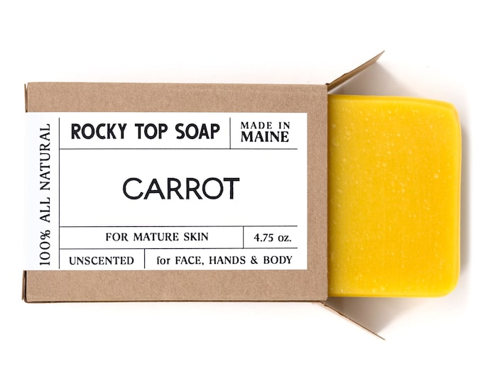 Carrot Soap All Natural Soap, Handmade Soap, Cold Process Soap