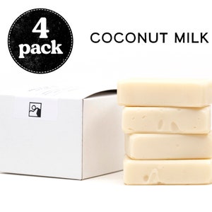 Coconut Milk Soap All Natural Soap, Handmade Soap, Cold Process Soap, Vegan Soap 4-Pack