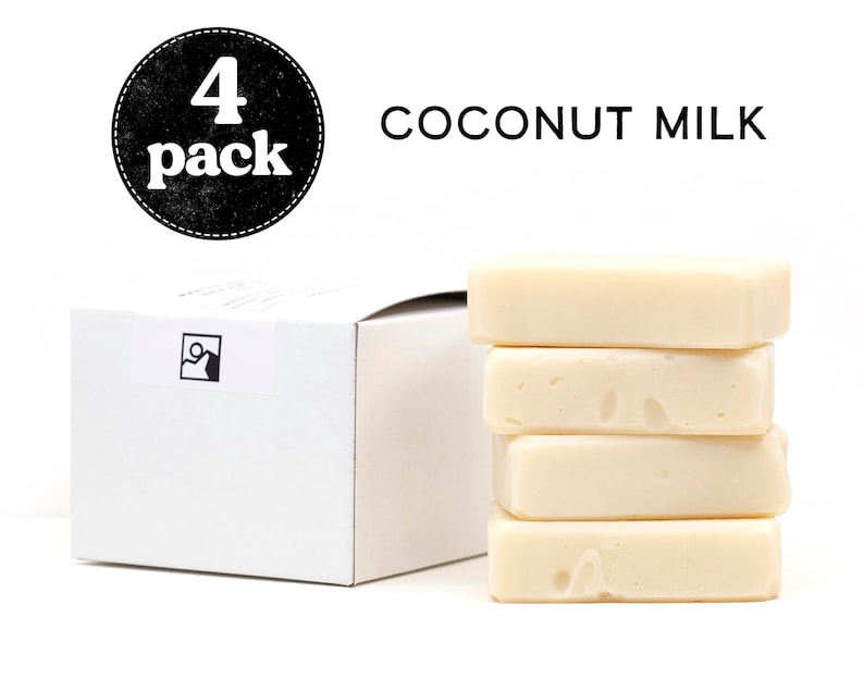 Coconut Milk Soap All Natural Soap, Handmade Soap, Cold Process Soap, Vegan Soap 4-Pack