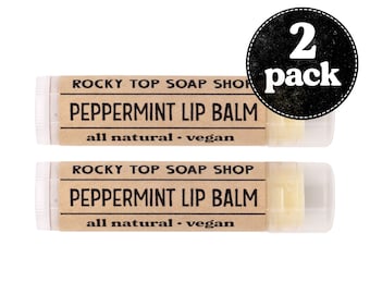 Peppermint Lip Balm - Vegan Lip Balm, Natural Lip Balm, Gifts for Her, Gifts for Men, Lip Moisturizer, Gift Ideas