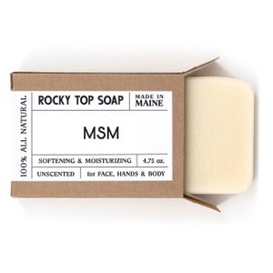 MSM Soap -  Vegan Soaps, Homemade Soap, Artisan Soap, Gifts for Her, Facial Soap, Winter Soap, Gentle Soap, Moisturizing Soap