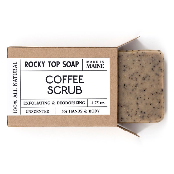 Coffee Scrub, Coffee Soap, Mens Soap, Hand Scrub, Exfoliating Scrub, Kitchen Soap, Natural Soap, Handmade Soap, Unscented Soap, Vegan Soap