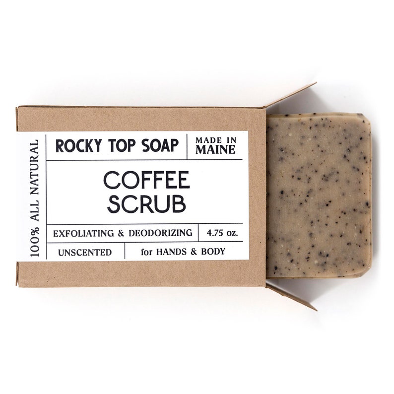 Coffee Scrub, Coffee Soap, Mens Soap, Hand Scrub, Exfoliating Scrub, Kitchen Soap, Natural Soap, Handmade Soap, Unscented Soap, Vegan Soap 1 Bar