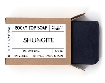 Shungite Soap Acne Soap Bar, Man Soap, Artisan Soap, Natural Face Soap, Handcrafted Soap, Vegan Facial Cleanser, Sensitive Skin Care Product