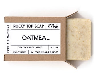 Oatmeal Soap, Sensitive Skin Soap, Unscented Soap, Natural Soap, Mens Soap, Exfoliating Soap, Vegan Soap, Rustic Soap