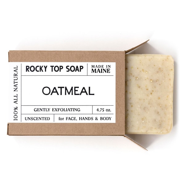 Oatmeal Soap, Sensitive Skin Soap, Unscented Soap, Natural Soap, Mens Soap, Exfoliating Soap, Vegan Soap, Rustic Soap