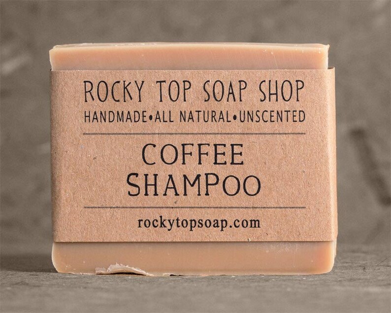 Solid Shampoo Bar with Coffee All Natural Soap Unscented Etsy