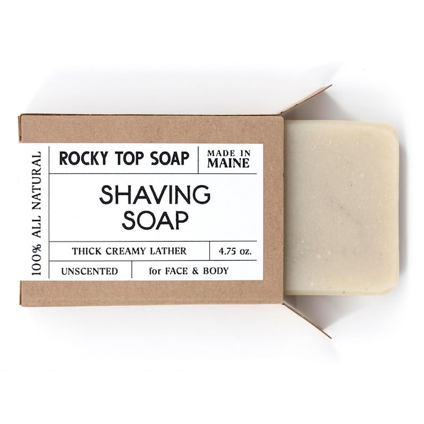 Shaving Soap, Shave Soap, for Men, Natural Soap, Homemade Soap, Unscented Soap, Gift for Him, Artisan Soap, Vegan Soap, Cold Process Soap
