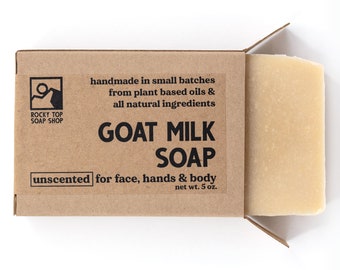 Goat Milk Soap, Natural Bar Soap for Sensitive Skin, Soothing & Gentle, Homemade Cold Process Goats Milk Soap for Face, Hands and Body