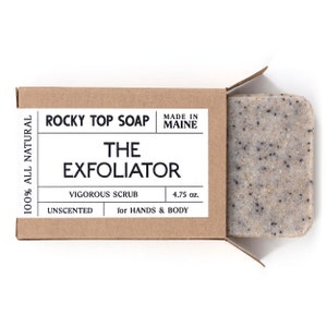 The Exfoliator Scrub Soap, Exfoliating Soap Bar, All Natural Soap, Handmade Soap, Unscented Soap, Cold Process Soap, Vegan Soap, Mens Soap image 1