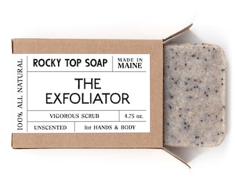The Exfoliator - Scrub Soap, Exfoliating Soap Bar, All Natural Soap, Handmade Soap, Unscented Soap, Cold Process Soap, Vegan Soap, Mens Soap