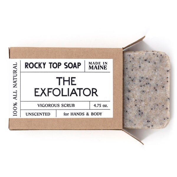 The Exfoliator - Scrub Soap, Exfoliating Soap Bar, All Natural Soap, Handmade Soap, Unscented Soap, Cold Process Soap, Vegan Soap, Mens Soap