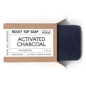 Activated Charcoal Soap - Acne Soap, Soap, Natural Soap, Cold Process Soap, Artisan Soap, Unscented Soap, Rustic Soap, Vegan Soap, Face Soap