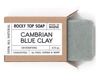 Clay Soap, Face Soap, All Natural Soap Bar, Cambrian Blue Clay, Handmade Soap Bar, Man Soap Gift, Soap for Men, Hand Made Soap, Hand Soap