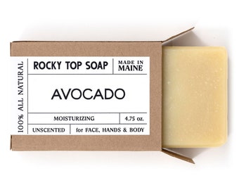 Avocado Soap, Cold Process Soap, Handmade Soap, Artisan Soap, Vegan Soap, Facial Soap, Winter Skin Soap, Moisturizing Soap