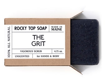 The Grit - Scrub Soap, Exfoliating Soap Bar, Hand Soap, Cold Process Soap, Vegan Soap, Mens Soap, Unscented Soap