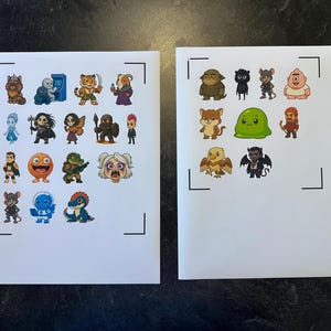 Hoja de pegatinas de Carl de Dungeon Crawler: Chibi Fan Art, vinilo mate