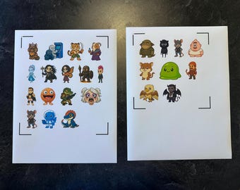 Foglio di adesivi di Carl di Dungeon Crawler: fan art Chibi, vinile opaco