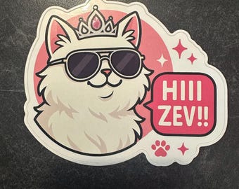 Adesivo in vinile "HIII ZEV!!!" della principessa Donut - Dungeon Crawler Carl Fan Art