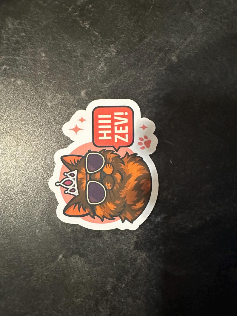 Dungeon Crawler Carl Princess Donut “HIII ZEV!!!” Head Sticker Turquoise – Die-Cut, Fan Art image 2