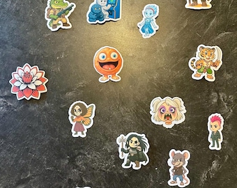 Adesivi Chibi di Carl di Dungeon Crawler: Decalcomanie in vinile realizzate dai fan