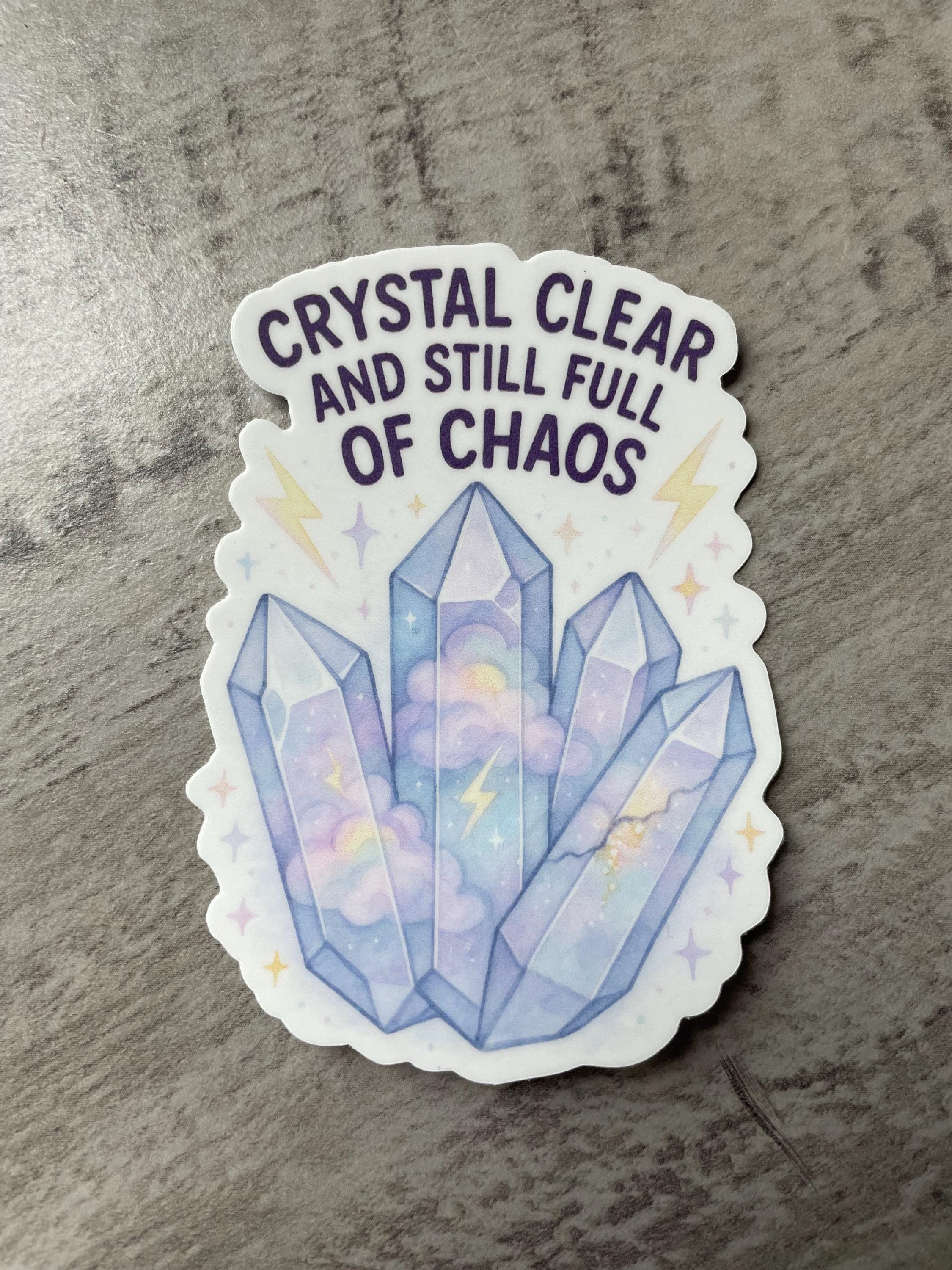 Crystal Light Sticker Pastel Crystal Cluster Sticker: Cosmic Clouds, Lightning Bolts - Etsy
