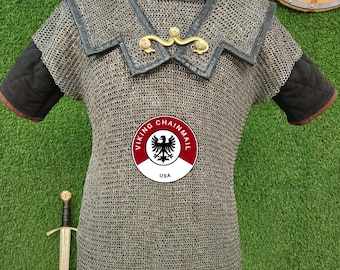 Roman Lorica Hamata: 18 Gauge MS Chainmail Shirt, 6MM Riveted Rings