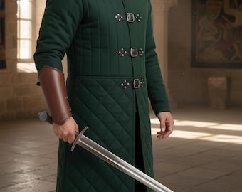 Gambeson imbottito medievale - Armatura in tessuto di cotone pesante Costume Buhurt