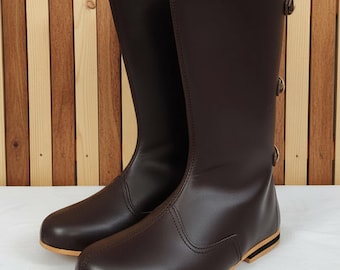 Vintage Skechers Brown Leather Above Ankle Boots Made in Italy