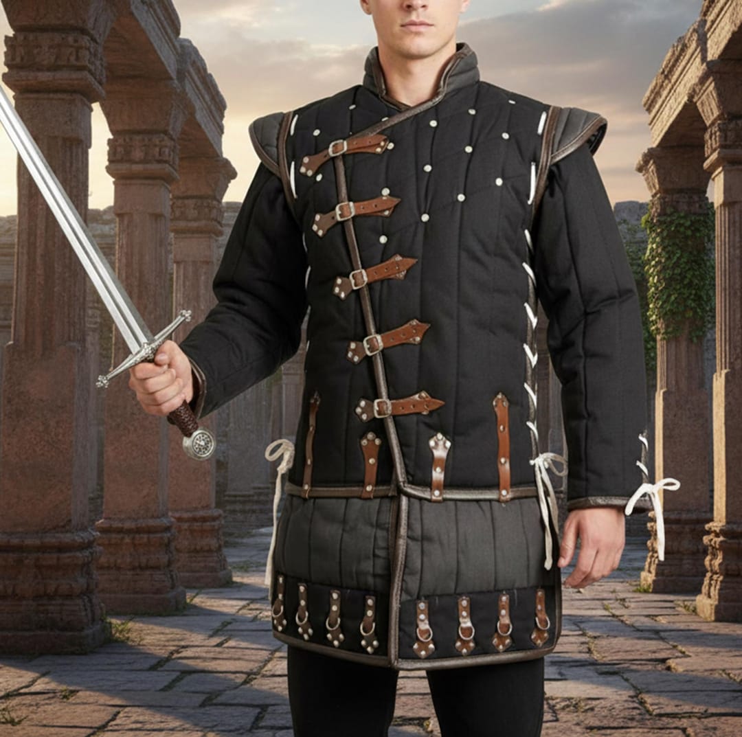 Medieval Padded Gambeson – Traditional Quilted Armor for LARP ...