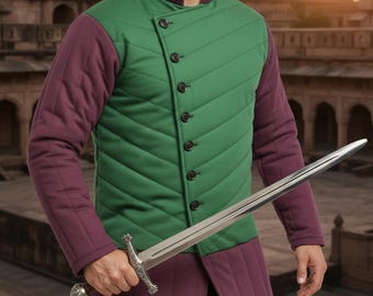 Cotton Gambeson – Costume medievale doppietto vichingo per LARP e Renfaire