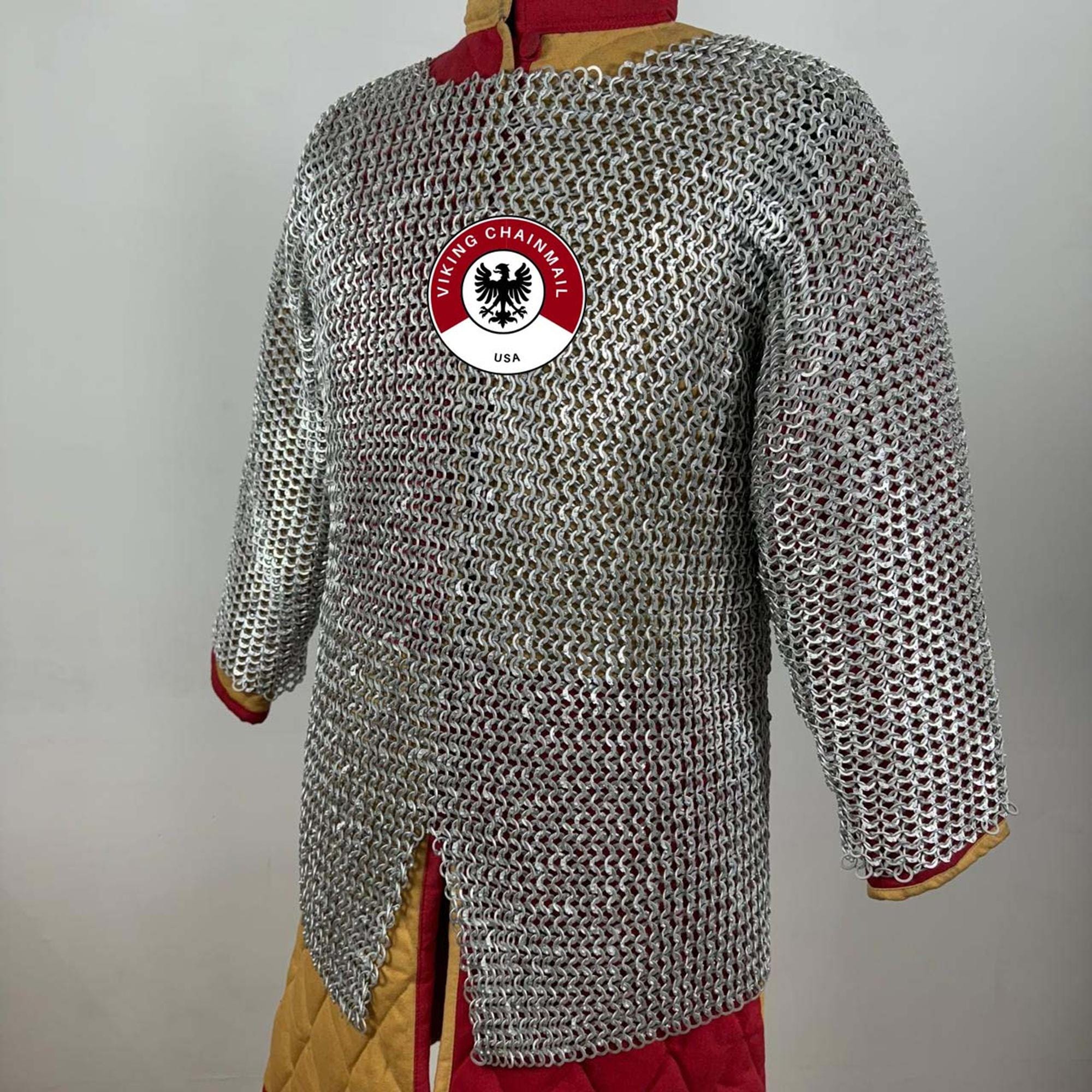 Aluminum Chainmail Hauberk – 10mm Flat Riveted Rings, Lightweight ...