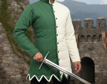 Padded Cotton Gambeson – Full Sleeve Viking Aketon Medieval Costume Armor